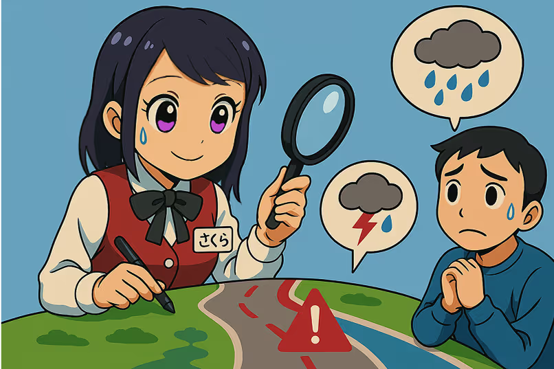周辺のトラブルをAIが確認