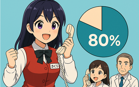 電話対応の約80%を自動化！