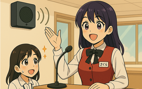 館内放送をほぼ100%自動化