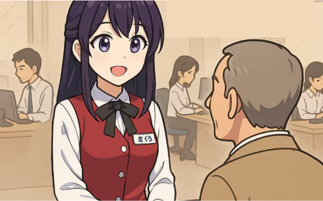 口での接客はすべてAIが対応