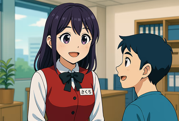 人と話しているようなやわらかい口調